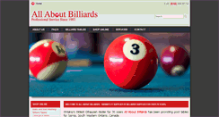 Desktop Screenshot of allaboutbilliards.net